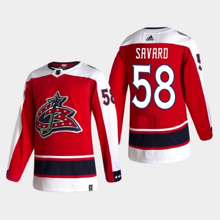Herren Eishockey Columbus Blue Jackets Trikot David Savard 58 2020-21 Reverse Retro Authentic